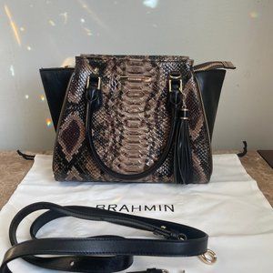 Brahmin Mini Priscilla Satchel Python Leather New without tags